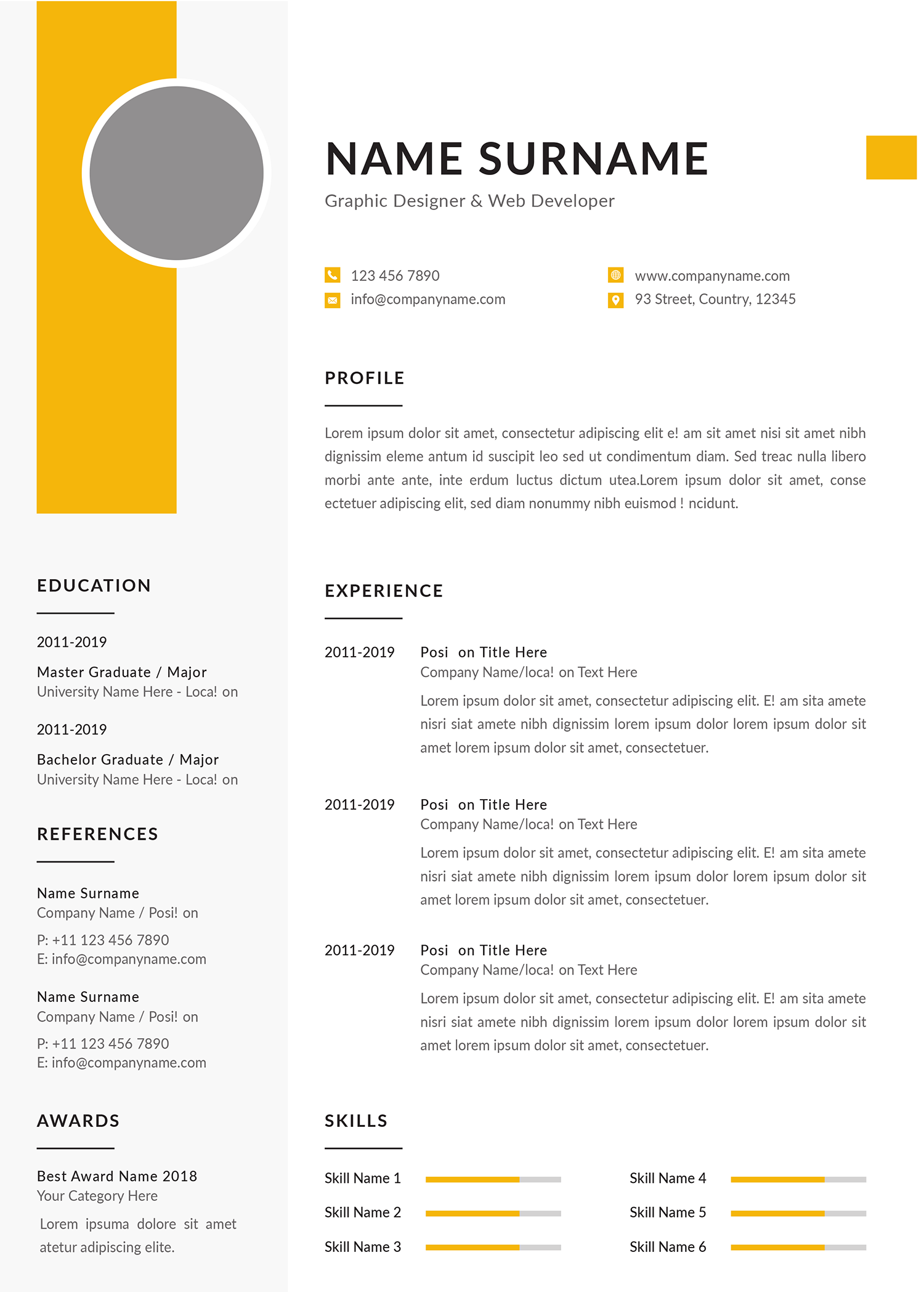 Hazır CV şablonu örneği 2