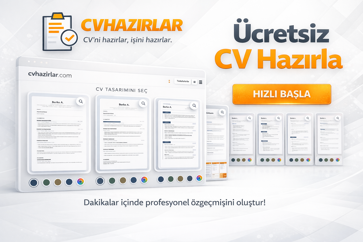 Ücretsiz CV'ni hazırlamaya başla